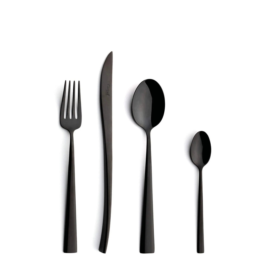 Cutipol Duna Cutlery set - 4 pcs in polished black finish