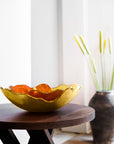 A pair of Gardeco Mapa bowls on a wooden side table styled by Navin Kanodia of Spacio Mumbai in a luxury living room