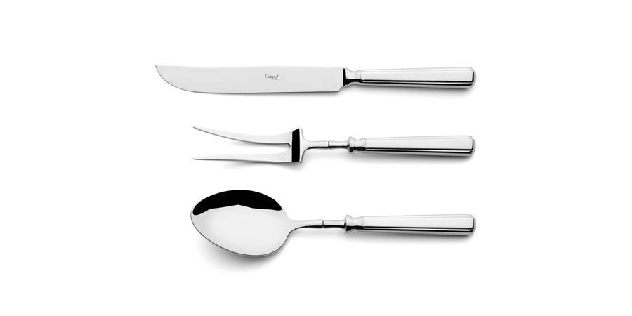 Cutipol Piccadilly Cutlery collection featuring round, ergonomic lines,  for elegant dining experiences - 3 pcs in polished stainless steel finish