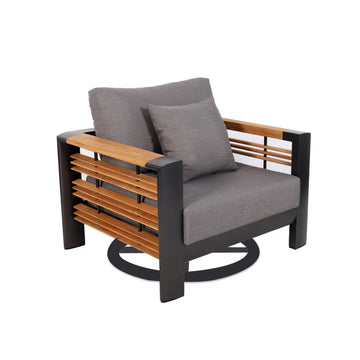 St.Bart Club Chair Swivel Furniture by Les Jardins | Spacio