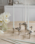 Nagel Candle Holder Black Chrome 3 pack