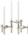 Nagel Candle Holder Black Chrome 3 pack