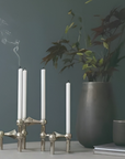 Nagel Candle Holder Black Chrome 3 pack
