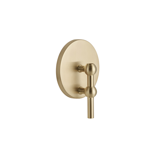 A single-handle wall-mounted candle holder in a brushed warm metallic finish, shown against a plain white background.