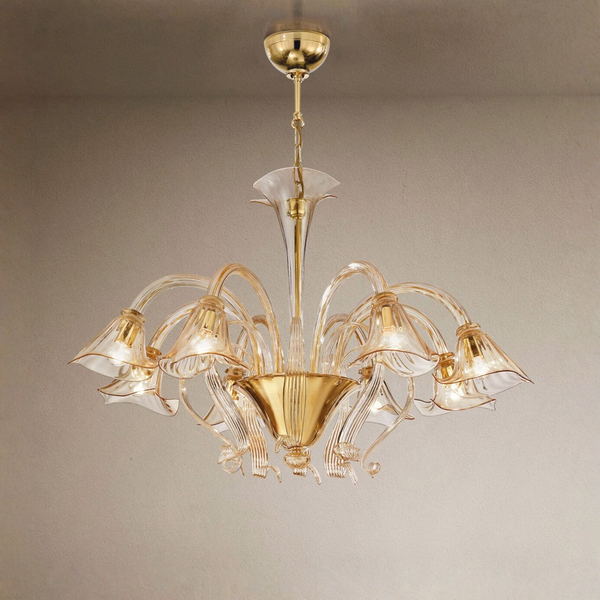 Sylcom Grimani Chandelier Metal & glass Finishes at Spacio India