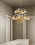Sylcom Grimani Chandelier Metal & glass Finishes at Spacio India