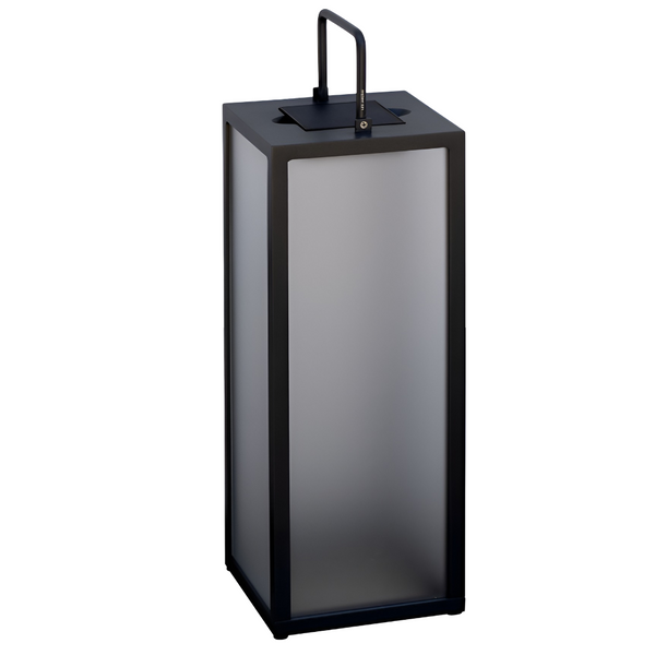Black solar lantern on a white background