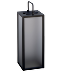 Black solar lantern on a white background