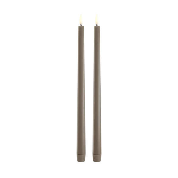 Slim Sandstone 32 Taper LED Candle (2-pack)