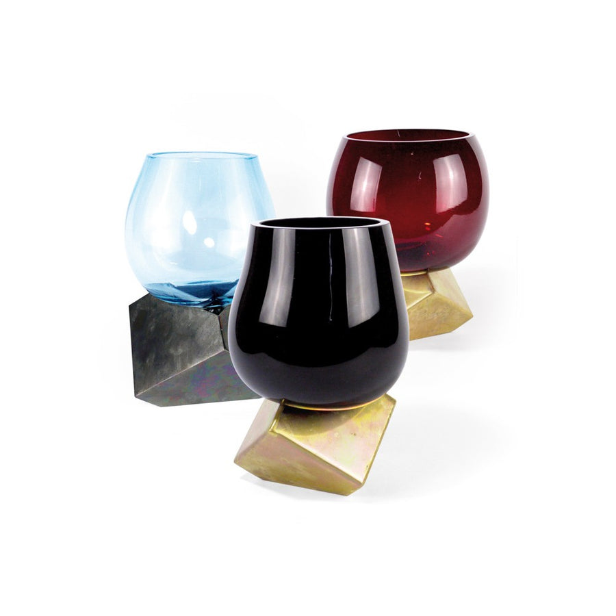 Vanessa Mitrani Cut Cube Black Vase