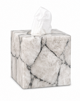 White Quartz Silver Foil Boutique Tissue Box