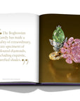 Assouline Boghossian: Expertise Craftsmanship Innovation coffee table book displaying photo of Boghossian Pink & Green Diamonds Ring on white background at Spacio India for luxury home decor collection of Jewellery Coffee Table Books.