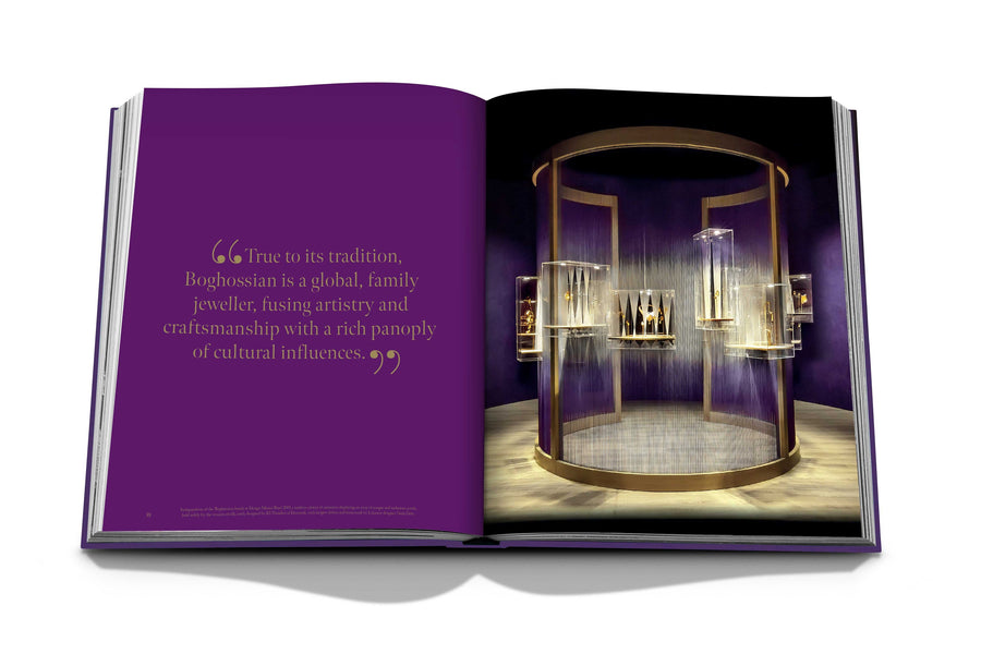 Assouline Boghossian: Expertise Craftsmanship Innovation coffee table book displaying photo of Boghossian Art Dubai on white background at Spacio India for luxury home decor collection of Jewellery Coffee Table Books.