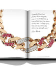 Assouline Diamonds: Diamonds Stories coffee table book displaying image of Pala Chain bracelet by O Thongthai on a white back ground available at Spacio India for luxury home decor collection of Jewellery Coffee Table Books.