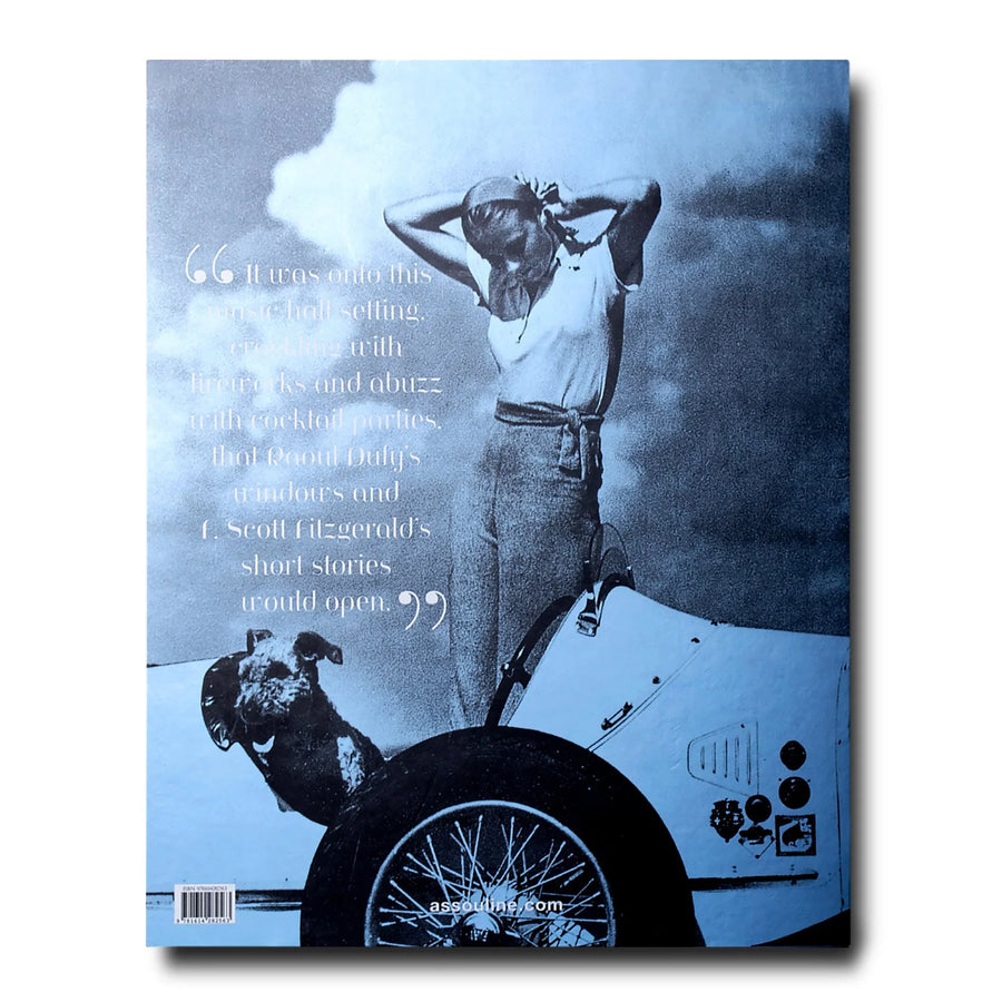 Back cover of Assouline French Riviera In The 1920s coffee table book on a white back ground available at Spacio India for luxury home decor collection of Travel Coffee Table Books.