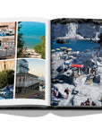 Assouline Italian Chic coffee table book displaying photos of places & Ponza Island from Italy on a white back ground available at Spacio India for luxury home decor accessories collection of Travel Coffee Table Books.