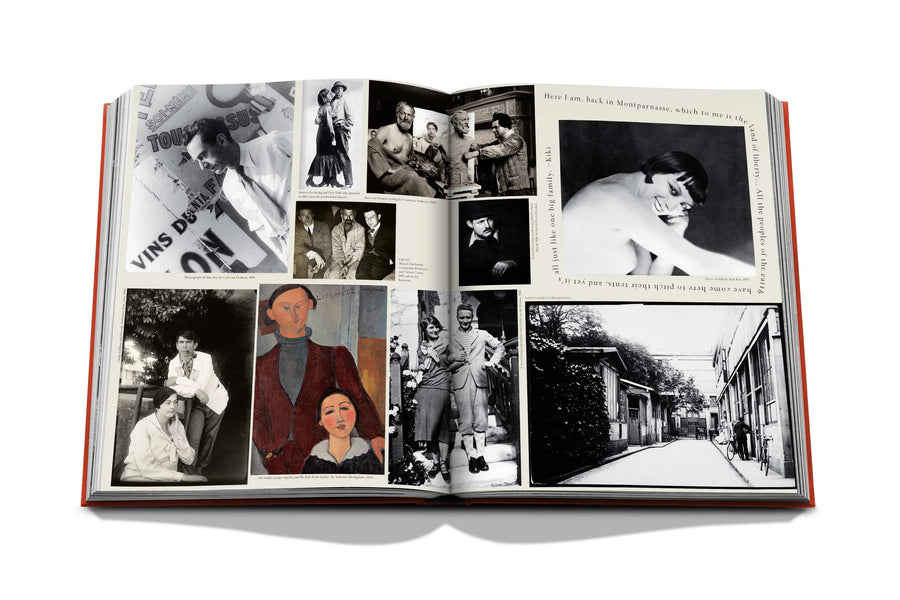 Assouline Paris in the 1920s with Kiki De Montparnasse Coffee Table Book displaying photo prints of Ernst-Georg Schwill - a German actor on a white back ground available at Spacio India for luxury home decor accessories collection of Travel Coffee Table Books.