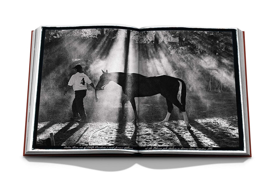 Assouline Polo Heritage Coffee Table Book displaying Photo clicked by photographer Aline Coquelle on a white back ground available at Spacio India for luxury home decor accessories collection of Sports Coffee Table Books.