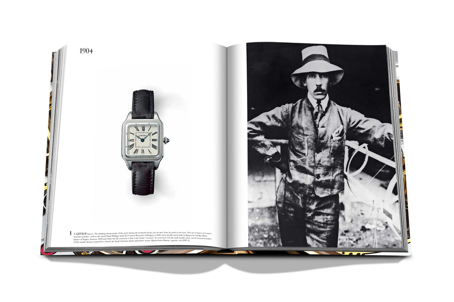 Assouline Coffee Table Book The Impossible Collection of Watches photo of Herbelin Luna Quartz Gold Silver Dial wristwatch on a white back ground available at Spacio India for luxury home decor accessories collection of Ultimate Coffee Table Books.