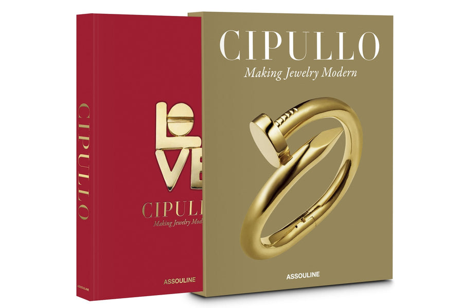 Assouline Cipullo: Making Jewelry Modern coffee table book with its cover on a white back ground available at Spacio India for luxury home decor collection of Jewellery Coffee Table Books.