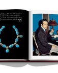 Assouline Cipullo: Making Jewelry Modern coffee table book displaying photo of a piece Aldo designed for Tiffany & Co, circa 1967 and Aldo Cipullo during that time on a white back ground available at Spacio India for luxury home decor collection of Jewellery Coffee Table Books.