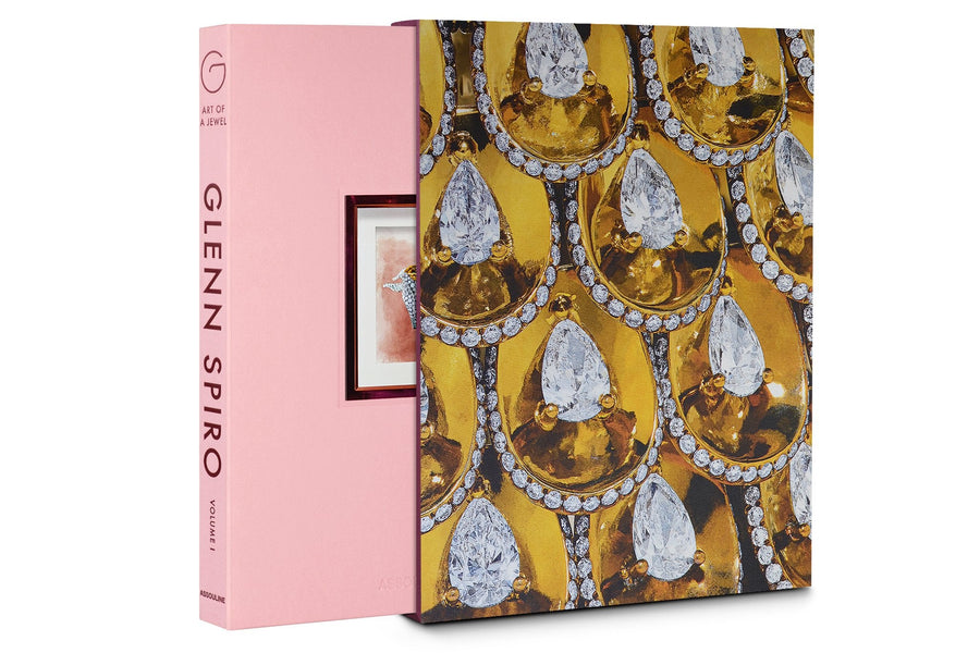 Cover with Assouline G Glenn: Spiro the art of a jewel coffee table book on a white back ground available at Spacio India for luxury home decor collection of Jewellery Coffee Table Books.