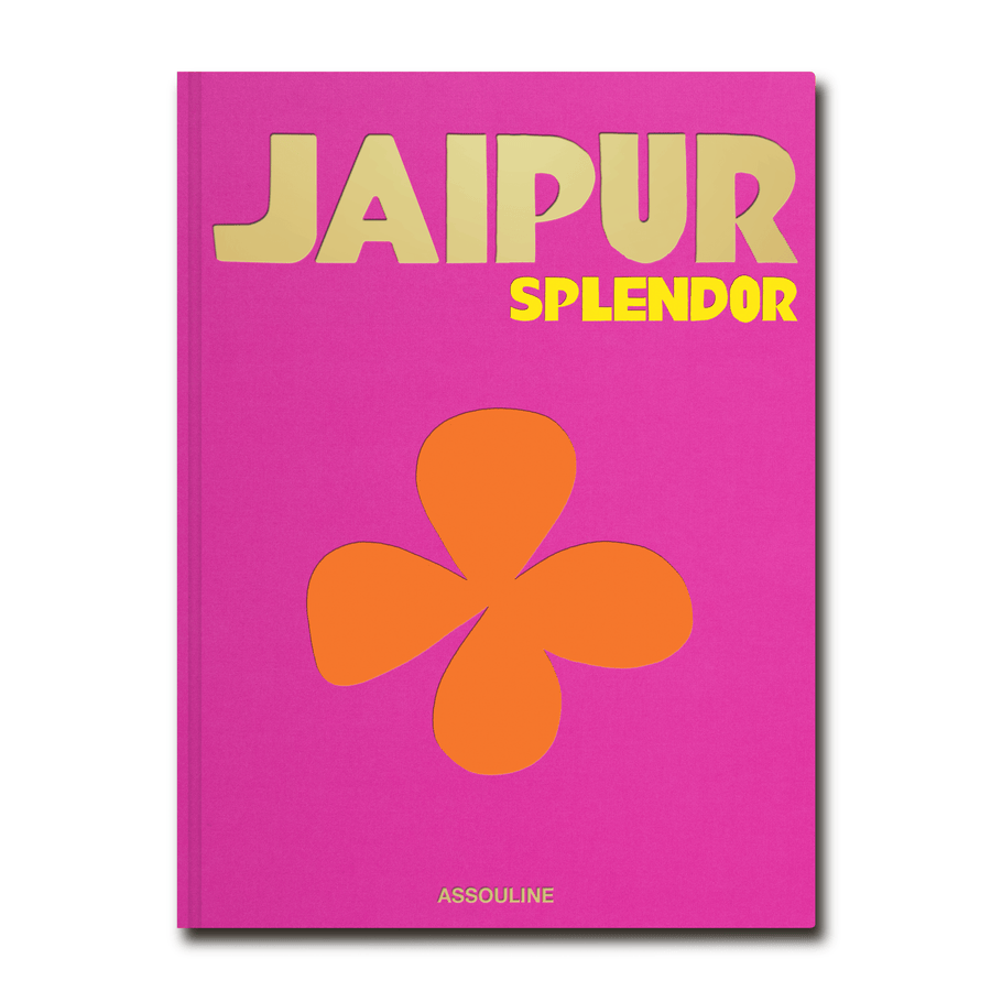 Front cover of Assouline Jaipur Splendor coffee table book on coffee available at Spacio India for luxury home decor collection of Travel Coffee Table Books.