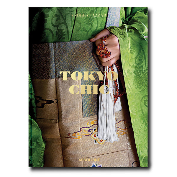 Front cover of Assouline Tokyo Chic coffee table book on on white back ground available at Spacio India for luxury home decor collection of Travel Coffee Table Books.