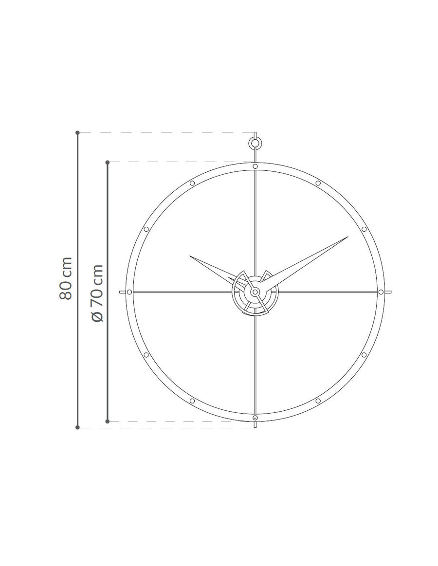 Clock Nomon Doble O Gold Circle/ A Wenge DOW000D