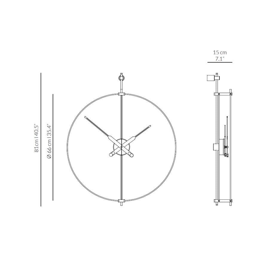 Details of Nomon Spain Mini Barcelona Premium Gold MBARGPREM a white back ground available at Spacio India for luxury home decor collection of Timepieces & Clocks.