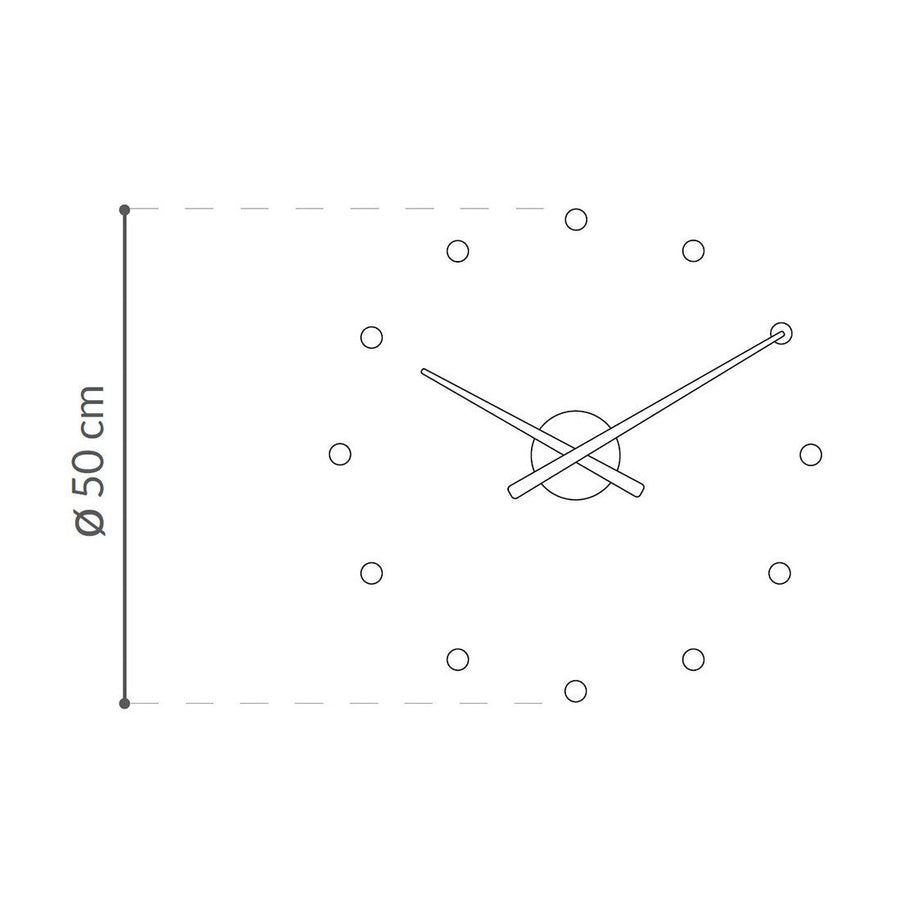 Clock Nomon OJ Mini Brown 50cm