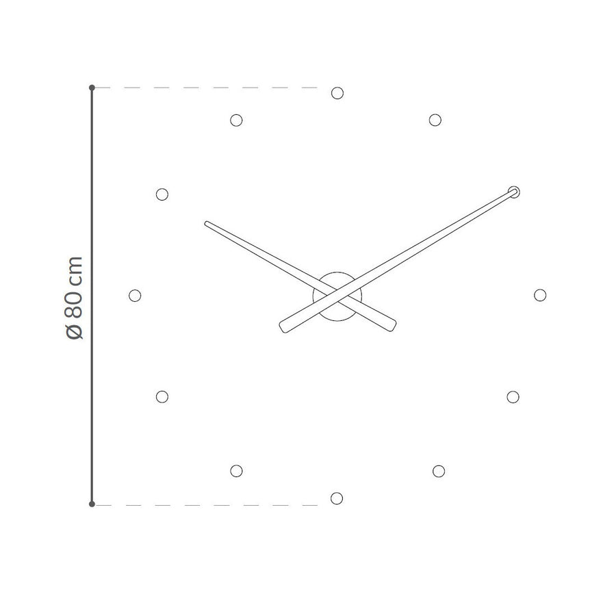 Clock Nomon OJ Ultramarine Green 80cm VU010