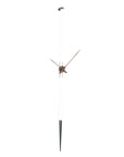 A stylish Nomon clock on a pole with a unique Clock Nomon Pendulo T - Walnut PET0000N clock face design.