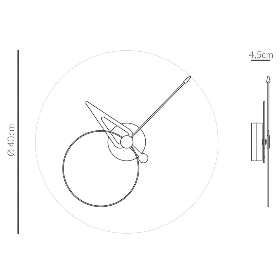 Clock Nomon Pico Black Walnut PICNN