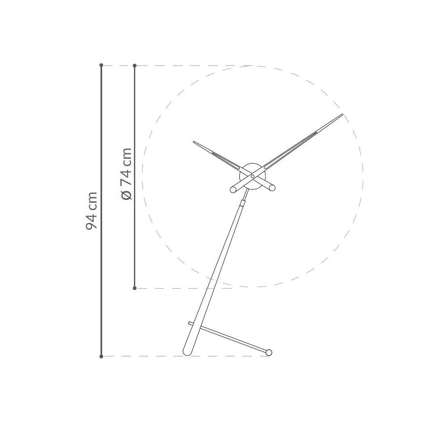 Clock Nomon Puntero T Graphite PUT0000N