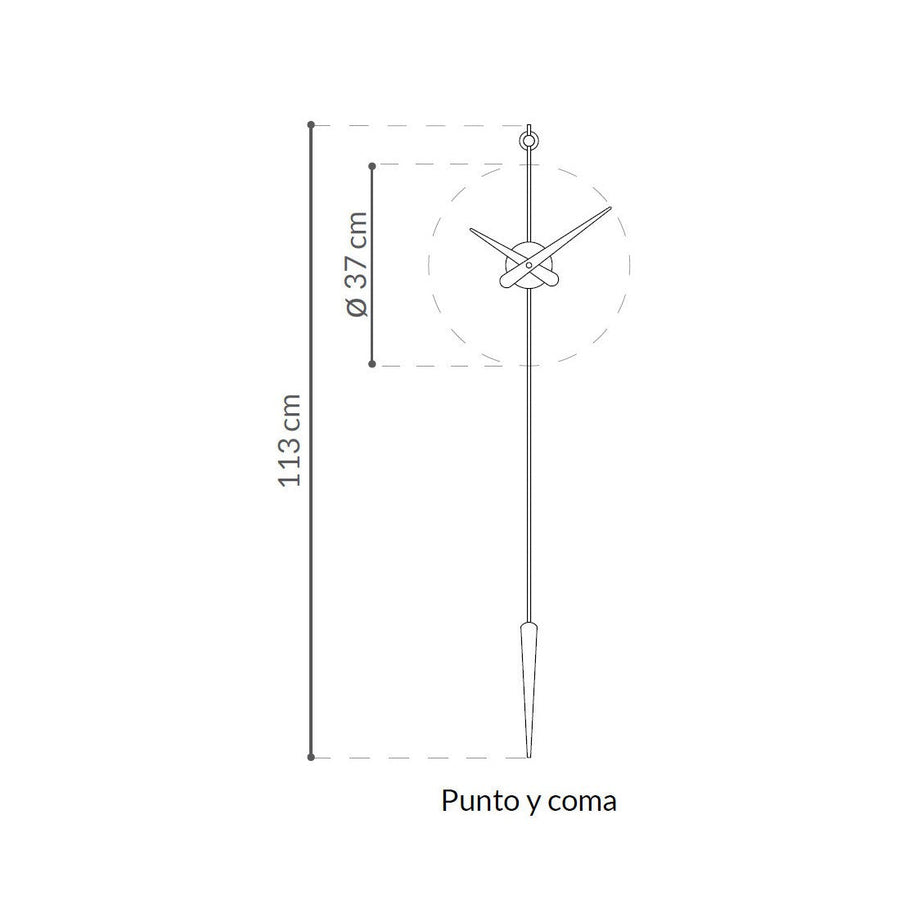 Clock Nomon Punto Y Coma Gold PCD0000N
