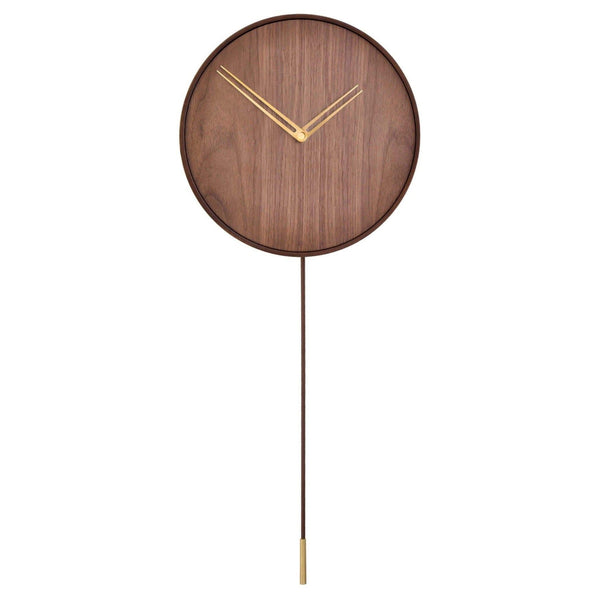 Swing Gold Walnut Wall Clock