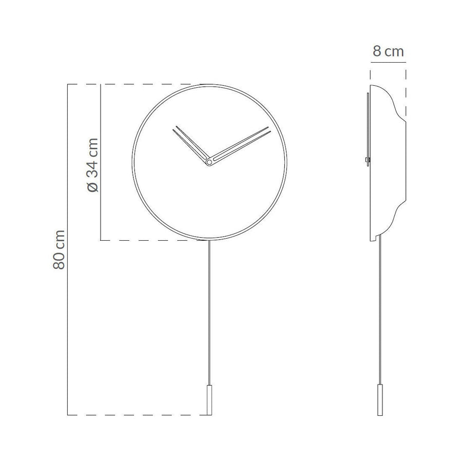 Clock Nomon Swing Gold Walnut SWID