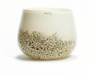 Clovis Small Green Stars Vase by Henry Dean, luxury glass decor from Belgium, available at Spacio India. Hand made with signature speckled design, perfect for modern interiors. Ideal for interior designers, stylists, and luxury homes across India.