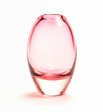 Henry Dean Jerzy Large Fuchsia Vase in Belgium glass – luxury glass decor available at Spacio India, perfect for elegant interior styling