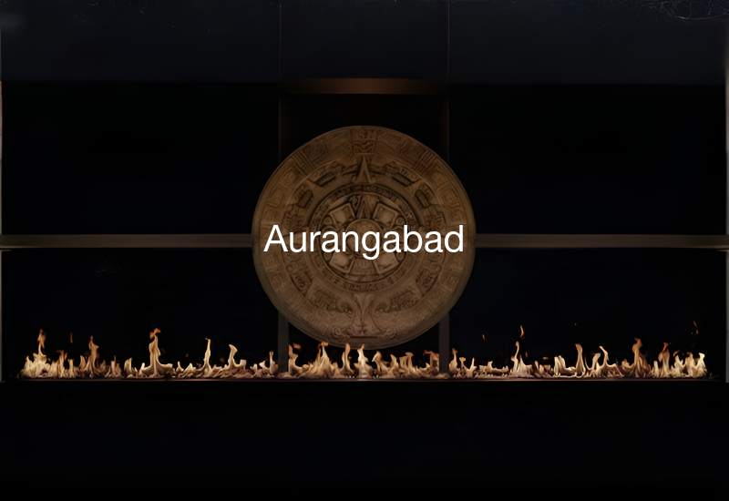 Luxury indoor and outdoor fireplaces in Aurangabad by Spacio including water vapour, LED, bioethanol and gas fireplaces