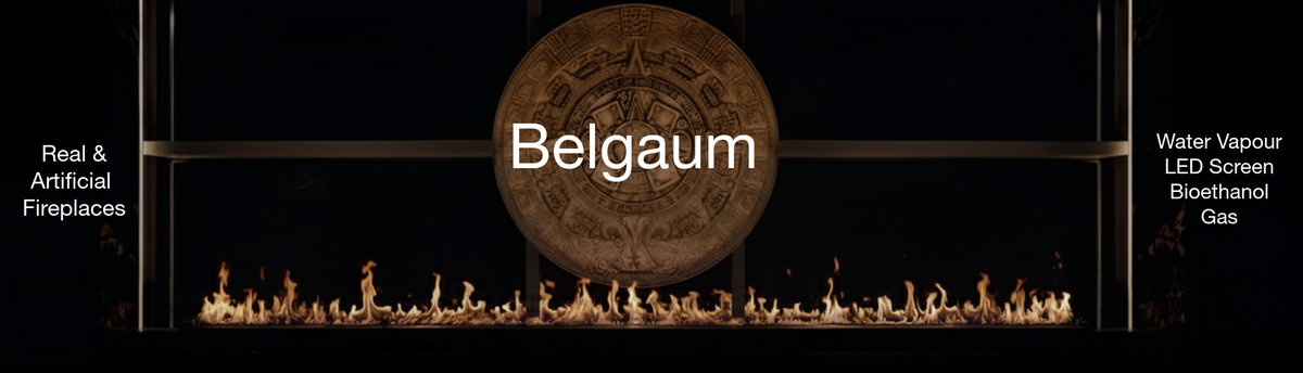 Luxury indoor and outdoor fireplaces in Belgaum by Spacio including water vapour, LED, bioethanol and gas fireplaces