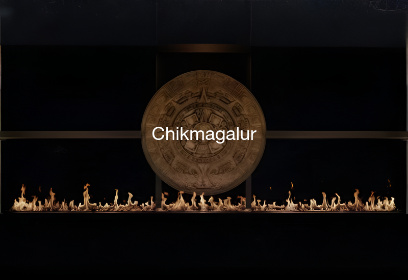 Luxury indoor and outdoor fireplaces in Chikmagalur by Spacio including water vapour, LED, bioethanol and gas fireplaces