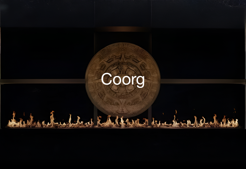 Luxury indoor and outdoor fireplaces in Coorg by Spacio including water vapour, LED, bioethanol and gas fireplaces