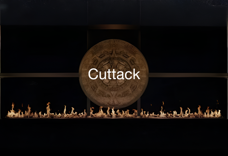 Luxury indoor and outdoor fireplaces in Cuttack by Spacio including water vapour, LED, bioethanol and gas fireplaces