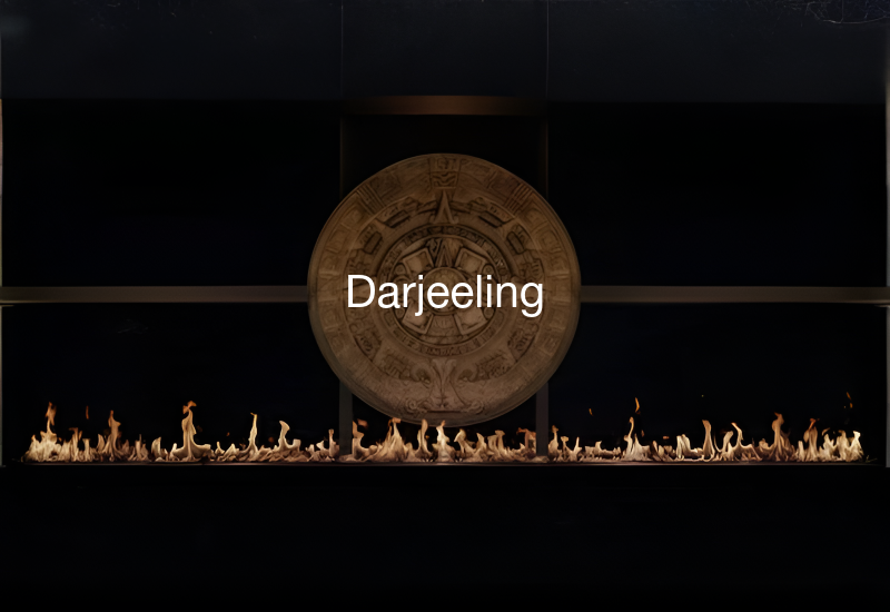 Luxury indoor and outdoor fireplaces in Darjeeling by Spacio including water vapour, LED, bioethanol and gas fireplaces