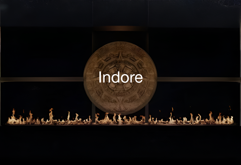 Luxury indoor and outdoor fireplaces in Indore by Spacio including water vapour, LED, bioethanol and gas fireplaces