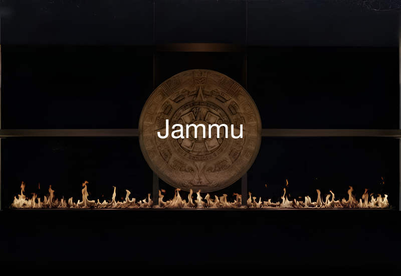 Luxury indoor and outdoor fireplaces in Jammu by Spacio including water vapour, LED, bioethanol and gas fireplaces
