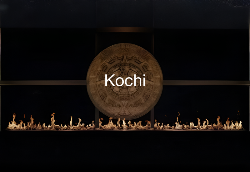 Luxury indoor and outdoor fireplaces in Kochi by Spacio including water vapour, LED, bioethanol and gas fireplaces
