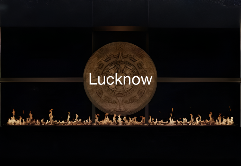 Luxury indoor and outdoor fireplaces in Lucknow by Spacio including water vapour, LED, bioethanol and gas fireplaces